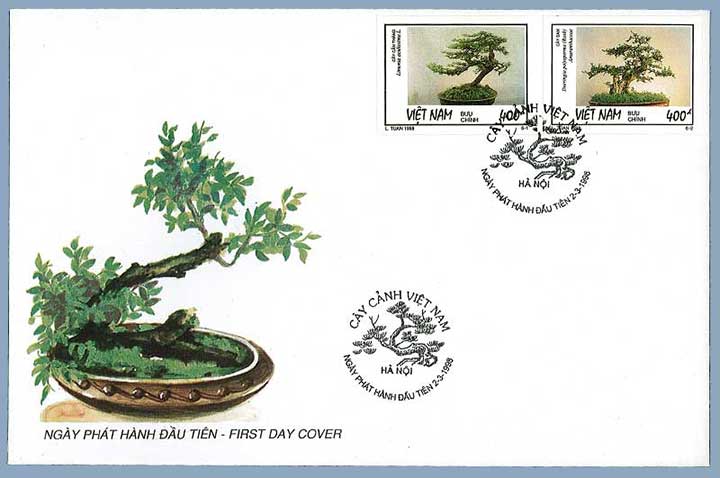 Bonsai Ersttagsbrief Vietnam 1998